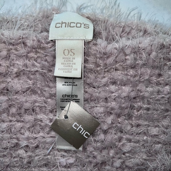 Chico’s Scarf Infinity Women Pink Soft Texture Charm Neck Warmer Rectangle C1 - Picture 4 of 10